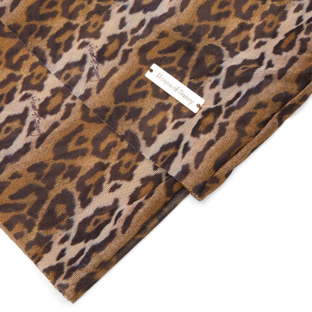 House of Sunny Leopard Multi Layered Long Sleeve (Multi) Top