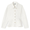 GANNI Peplum Shirt (Egret) Top
