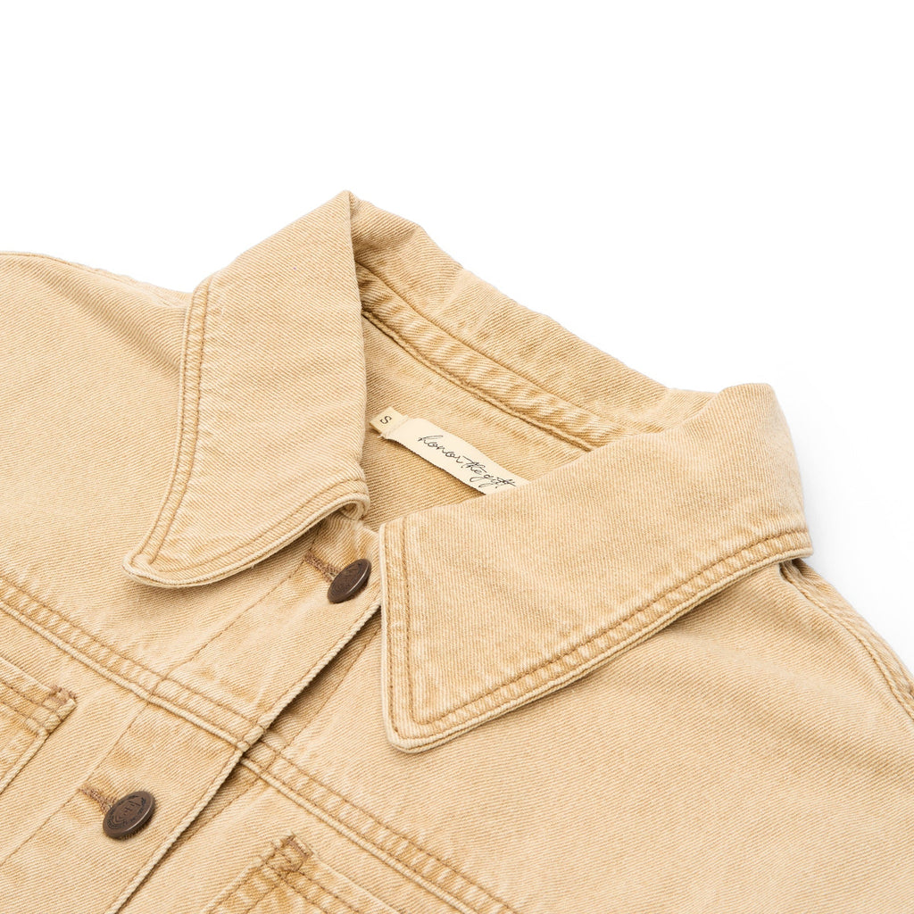 Honor The Gift B-Summer Raw Edge Cropped Jacket (Tan) Top