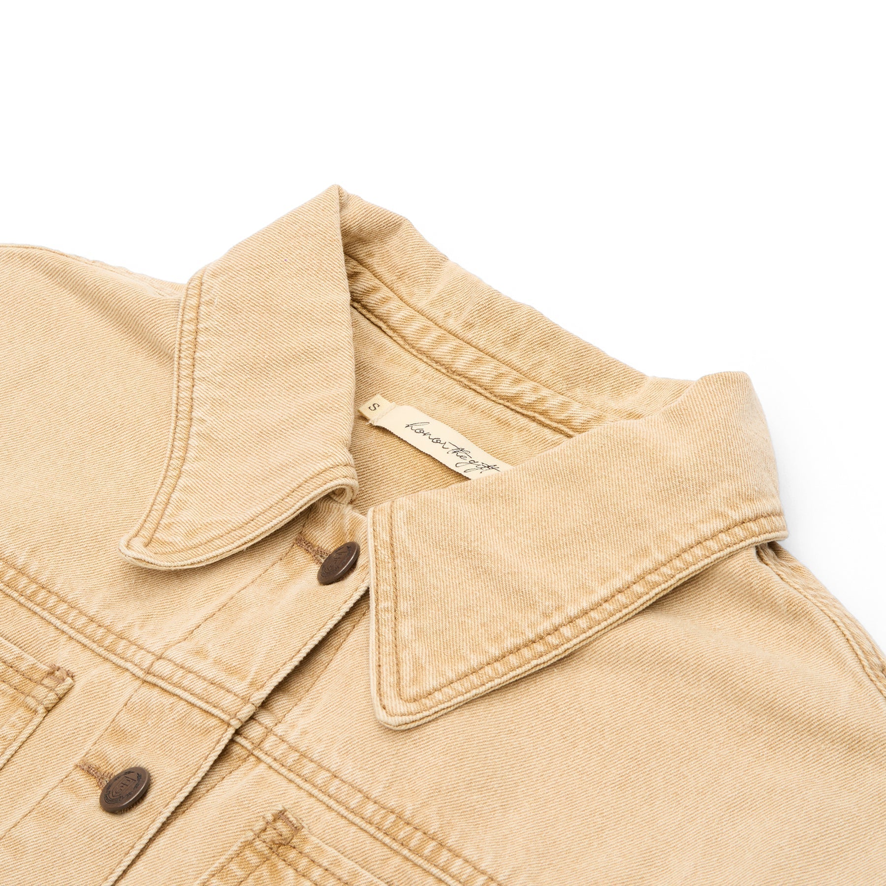Honor The Gift B-Summer Raw Edge Cropped Jacket (Tan) Top