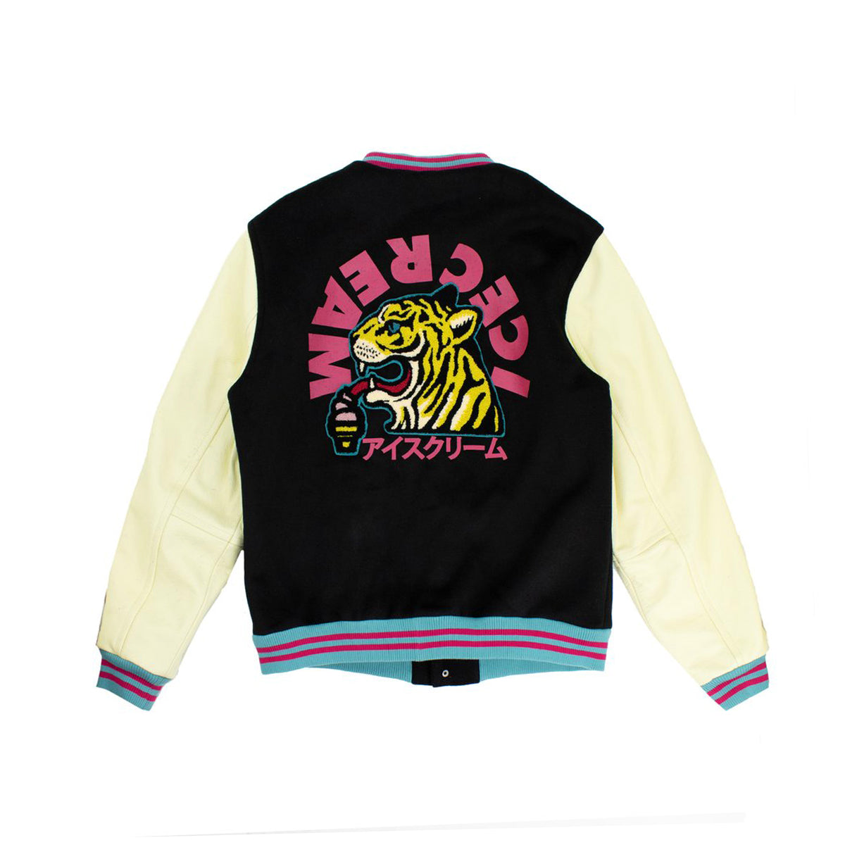 Ice Cream Dipped Varsity Jacket (Black) Top